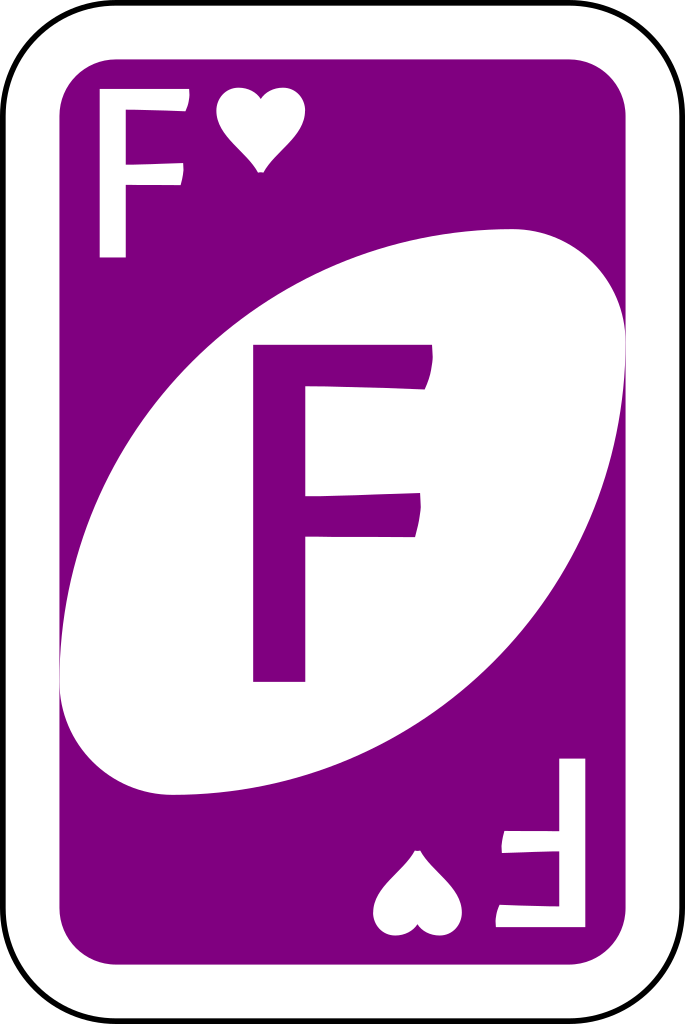 Purple F of Hearts